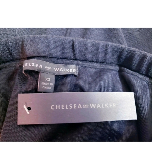Chelsea And Walker Black Knit Chain Detail Pull On Fitted Pencil Skirt! Size XS - Picture 7 of 7